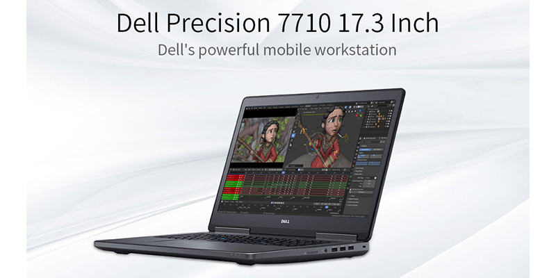 لپتاپ صنعتی 17.3 اینچ پرسیژن دل       Dell Precision 7710 i5(6300HQ) -Ram 16G- SSD 512G- 2G R9 M375X
