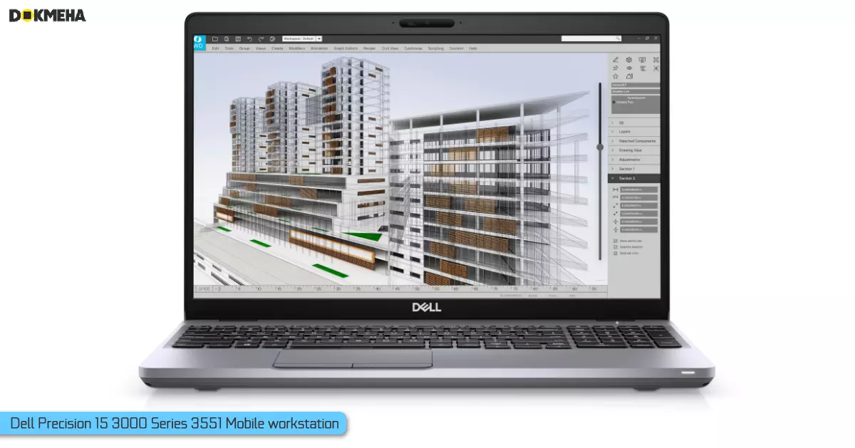 لپتاپ پرسیژن دل استوک اروپایی  Dell Precision 3551  Core i7(10850H)- Ram 32Gb -SSD 512G -VGA 4G  "15.6